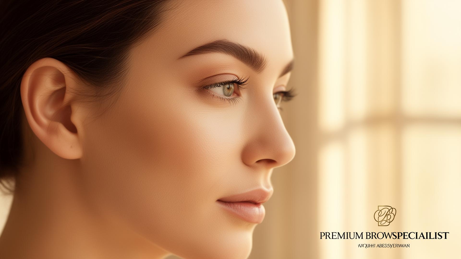 Soft natural cosmetic brow tattooing result
